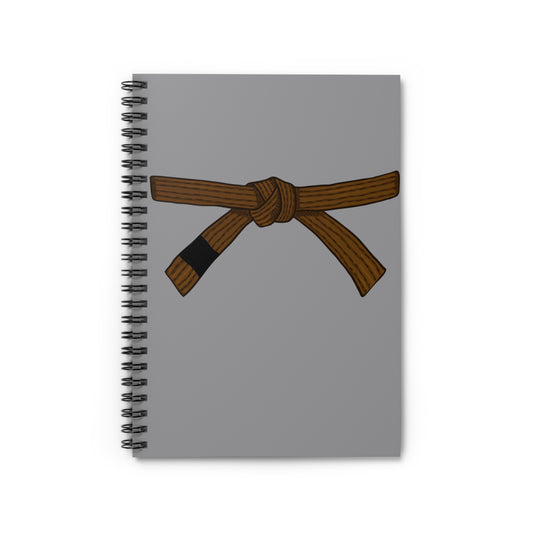 Spiral Notebook - Ruled Line Brown Belt