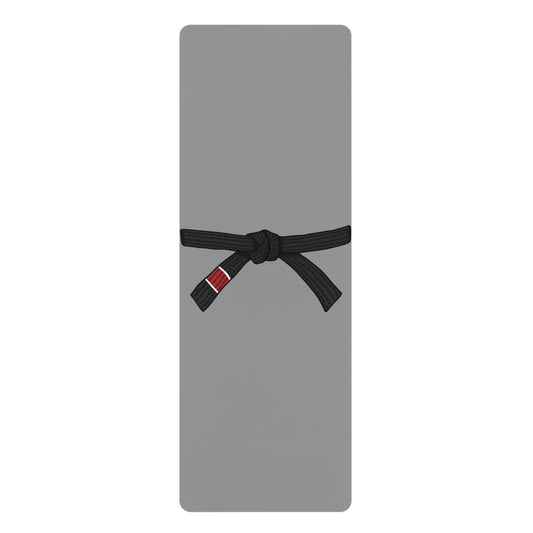 Rubber Yoga Mat Black  Belt