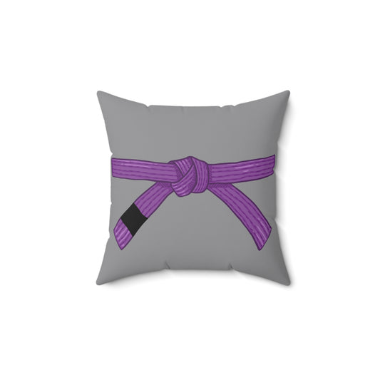 Spun Polyester Square Pillow Purple Belt