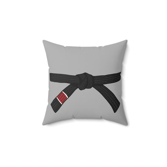 Spun Polyester Square Pillow Black Belt